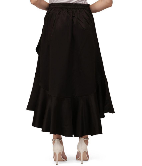 Smarty Pants Satin A-Line Skirt - Black Single - 30