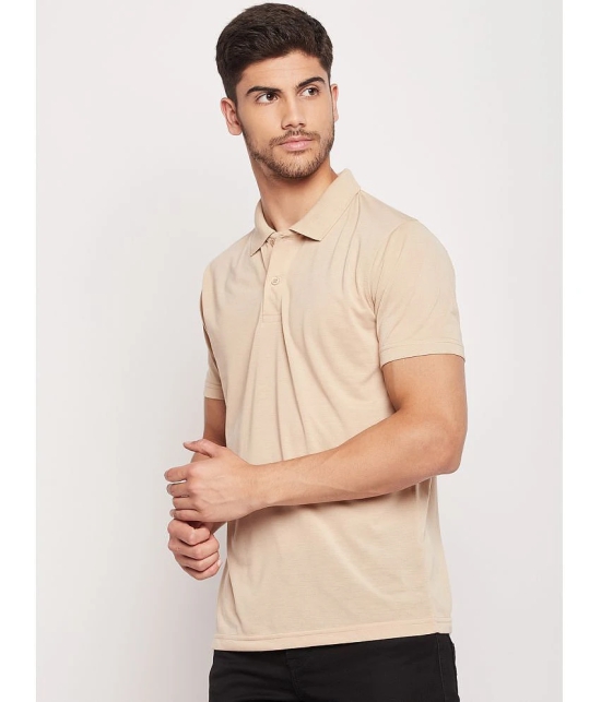 UBX - Beige Cotton Blend Regular Fit Mens Polo T Shirt ( Pack of 2 ) - None