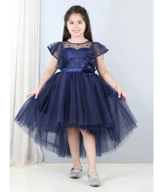 Toy Balloon Kids Navy Blue Net Girls Frock ( Pack of 1 ) - None