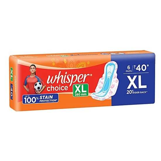 Whisper Choice Sanitary Pads - Xl