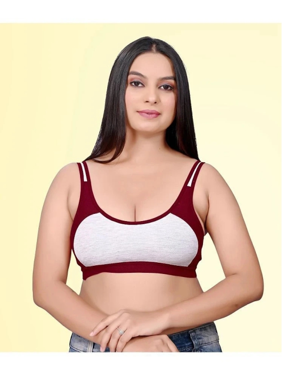 haya fashion Pack of 2 Cotton Non Padded Womens Everyday Bra ( Multicolor ) Rima Sports D706 - None