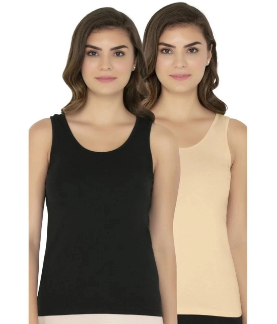 Amante Cotton Tanks - Multi Color Pack of 2 - M