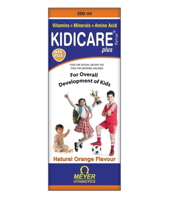 Kidicare For Growing children 200 ml Vitamins Syrup Pack of 3