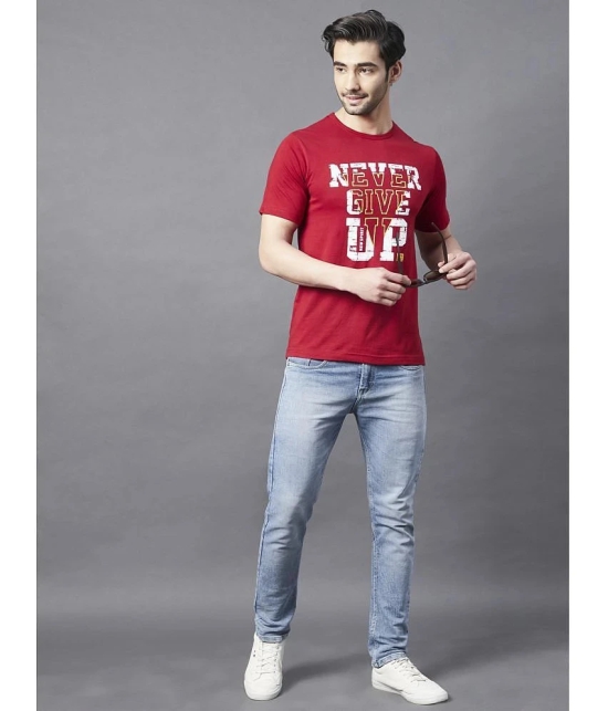 Rigo - Cotton Slim Fit Maroon Mens T-Shirt ( Pack of 1 ) - None