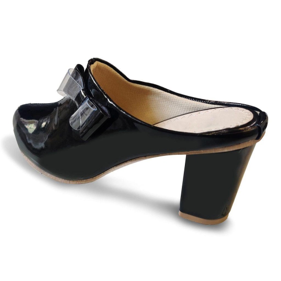 Black Fashion Sandals | Comfortable and Stylish Block Wedge Closed Heels | For Casual Wear & Formal Wear Occasions 2 Inches Heel | For Women & Girls