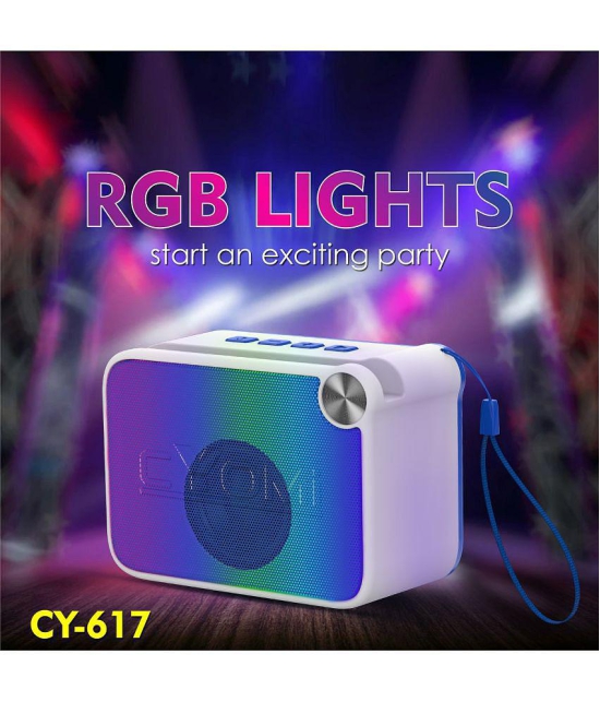 CYOMI CY_617 5 W Bluetooth Speaker Bluetooth V 5.1 with USB,SD card Slot Playback Time 6 hrs Assorted - Assorted