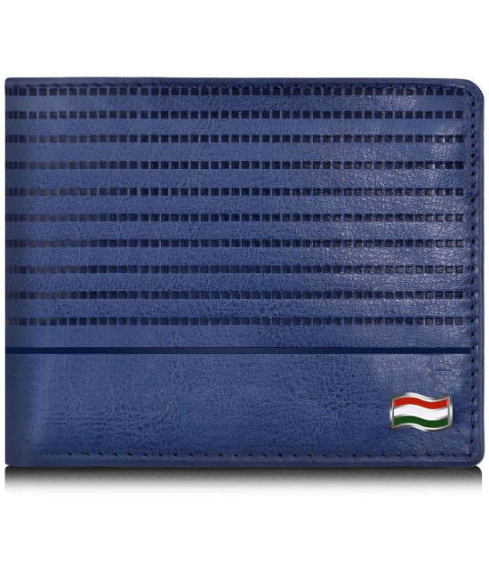 HAMT Leather Blue Casual Regular Wallet - Blue