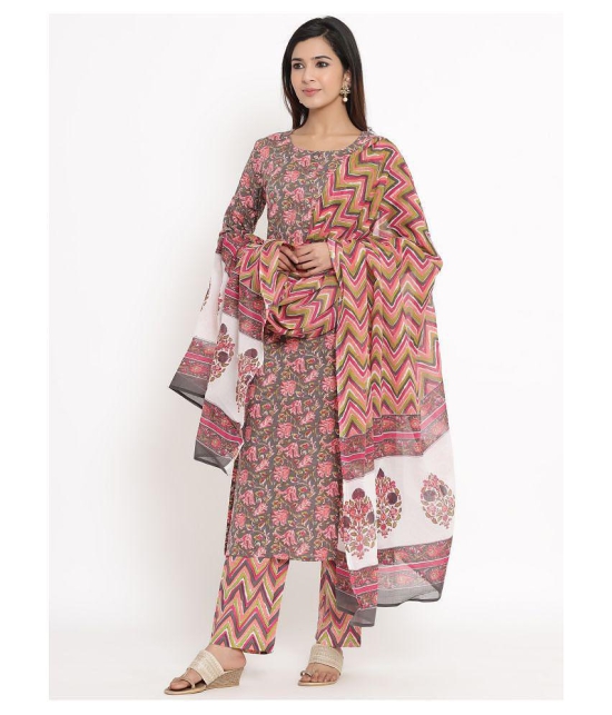 Kbz Cotton Kurti With Palazzo - Stitched Suit - XXL