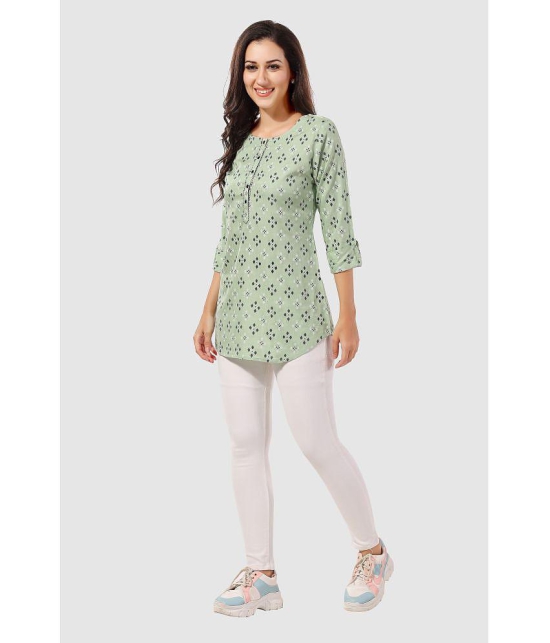 Meher Impex - Green Rayon Women's A-line Kurti ( Pack of 1 ) - None