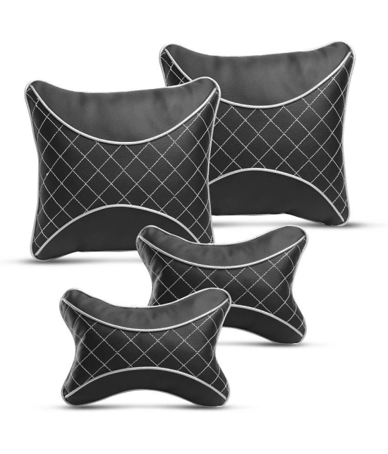 Auto Hub Neck Cushions Set of 4 Black