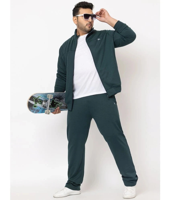 YHA - Dark Green Fleece Regular Fit Mens Tracksuit ( Pack of 1 ) - None