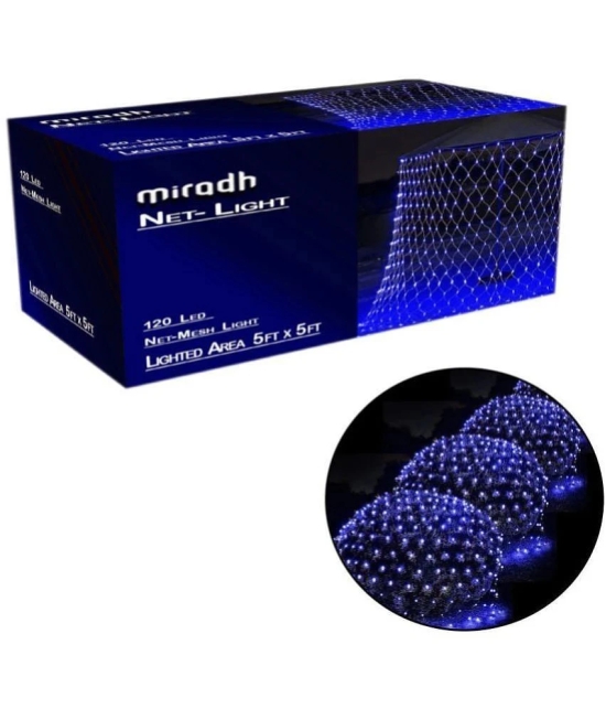 MIRADH - Blue Others Curtain String Light ( Pack of 1 ) - Blue