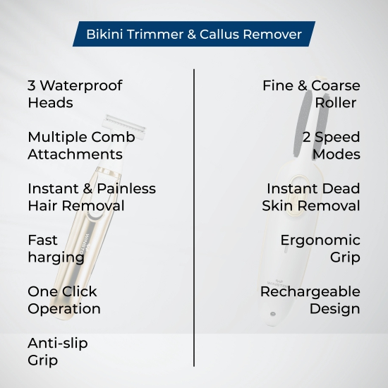 Bikini Trimmer  Callus Remover Combo-Bikini Trimmer & Callus Remover Combo