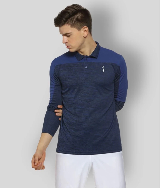 Campus Sutra - Navy Blue Polyester Regular Fit Mens Sports Polo T-Shirt ( Pack of 1 ) - M