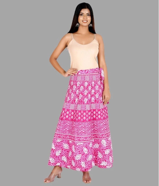 Rangun - Pink Cotton Womens Wrap Skirt ( Pack of 1 ) - None