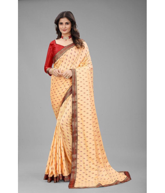 ofline selection - Peach Silk Blend Saree With Blouse Piece ( Pack of 1 ) - Peach