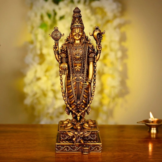 Artarium Venkateshwar Balaji | Lord Tirupati Balaji | Shri Venkateshwara Swami Idol for Home Decor and Gifts, 9.05 Inches Pack of 1