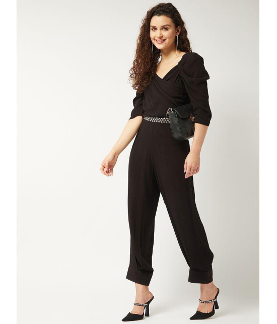 Zima Leto - Black Rayon Regular Fit Womens Jumpsuit ( Pack of 1 ) - None