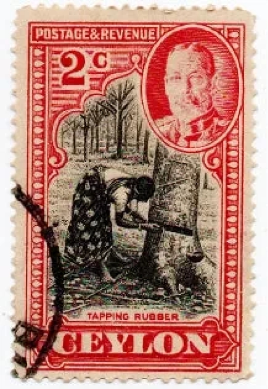 Ceylon Tabbing Rubber postage Stamp