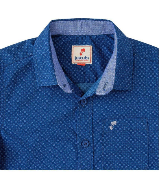 JusCubs Boys Cotton Toddlers Embroidered Shirt - Blue (Pack of 1) - None