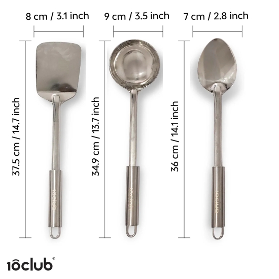 Stainless Steel Flip & Cook | 3Pc Kitchen Tool Set