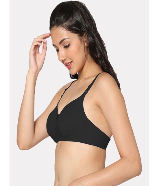 IN CARE LINGERIE - Black Cotton Blend Heavily Padded Women's Everyday Bra ( Pack of 1 ) - None