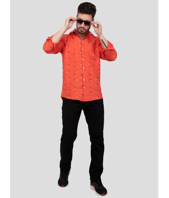 YHA - Orange 100% Cotton Regular Fit Mens Casual Shirt ( Pack of 1 ) - None