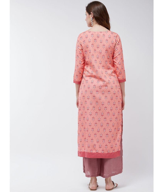 Pannkh - Pink Viscose Womens Straight Kurti ( Pack of 1 ) - None