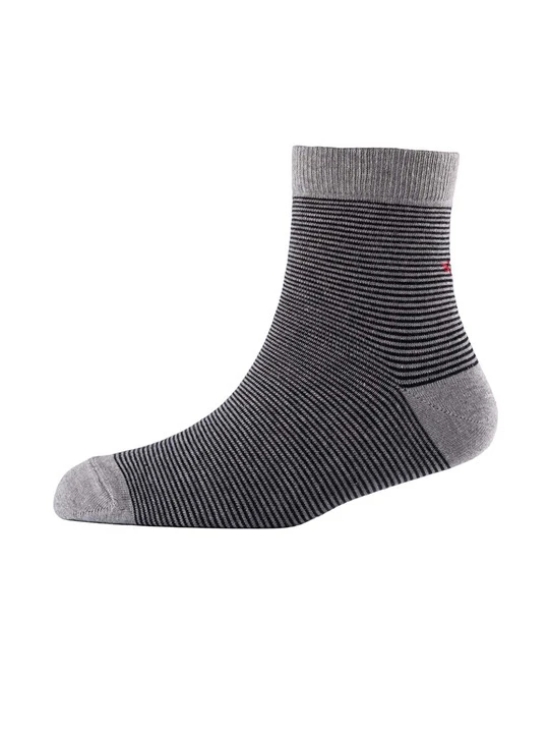 Men Pack Of 2 Striped Cotton Ankle Length Socks