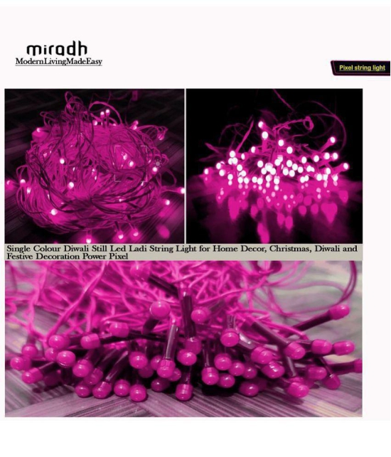 MIRADH - Pink 10Mtr String Light (Pack of 3) - Pink