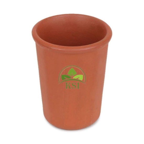 KSI Handmade Mitti Ke Glass Terracotta Clay Earthen Glasses for Drinking Water Juice Lassi Chai 225 ml Pack of 6