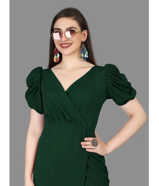 Apnisha Polyester Solid Above Knee Womens Bodycon Dress - Green ( Pack of 1 ) - None