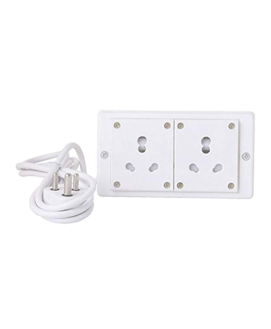 INDRICO Switch Board Power Strip Extension Multi Outlet Board Fitted with 2 Anchor Sockets (15 Amp) with 2/3/4/5/7 Metre Chord with 15 Amp Plug