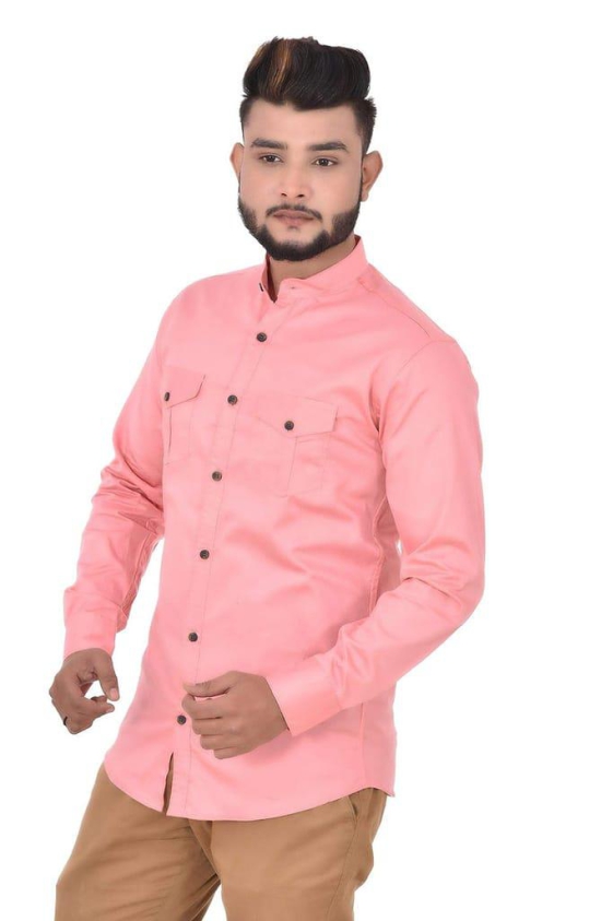 Cotton Solid Full Sleeves Regular Shirts for Casual Use