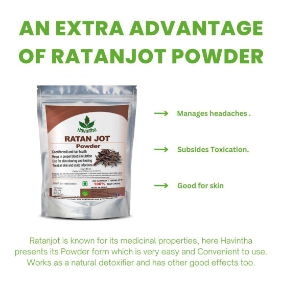 Havintha Ratanjot Powder (Root) Use for Hair Fall, Hair Growth, Skin Burns (100 g)