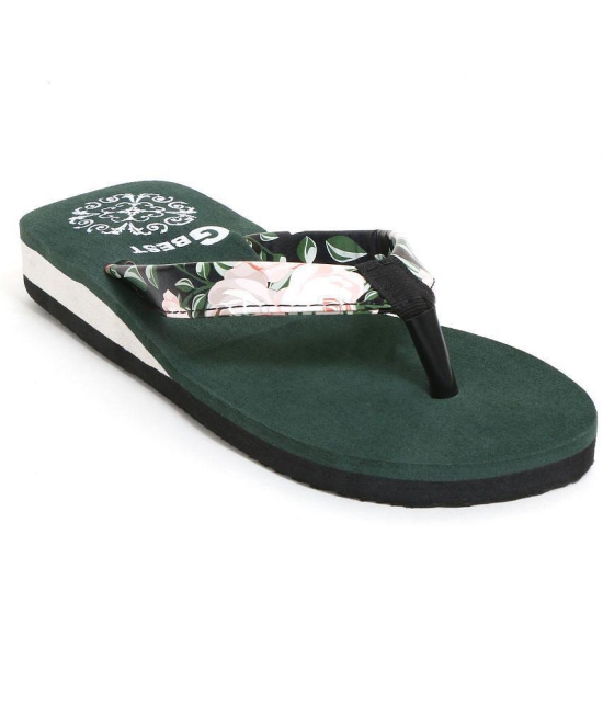 GBest - Green Women''s Thong Flip Flop - None