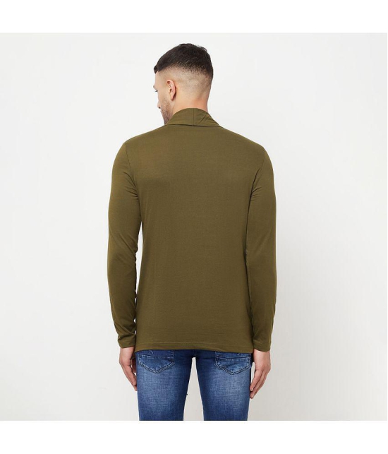 Glito - Olive Cotton Blend Mens Cardigan Sweater ( Pack of 1 ) - None