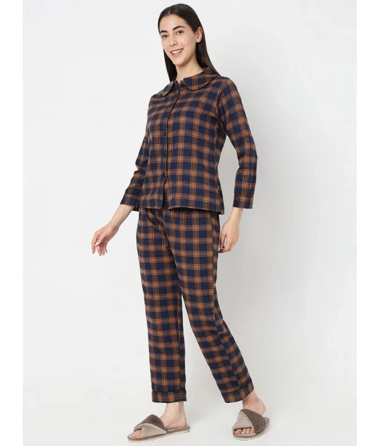 Smarty Pants - Brown Cotton Womens Nightwear Nightsuit Sets ( Pack of 1 ) - None