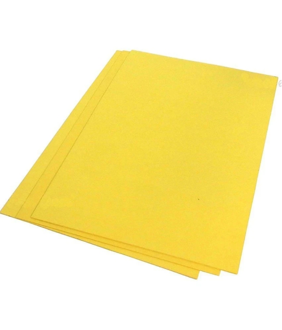 Eclet 40 pcs YELLOW Sheets (180 GSM) Copy Printing Papers/Art and Craft Paper A4 Sheets Double Sided Colored Origami Folding School, Office Stationery (Yellow)