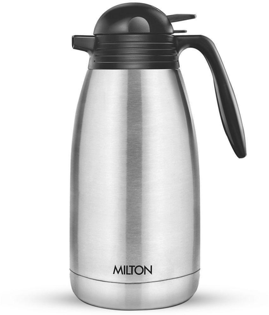 Milton Thermosteel Carafe 24 Hours Hot or Cold Tea/Coffee Pot, 2000 ml, Silver - Silver