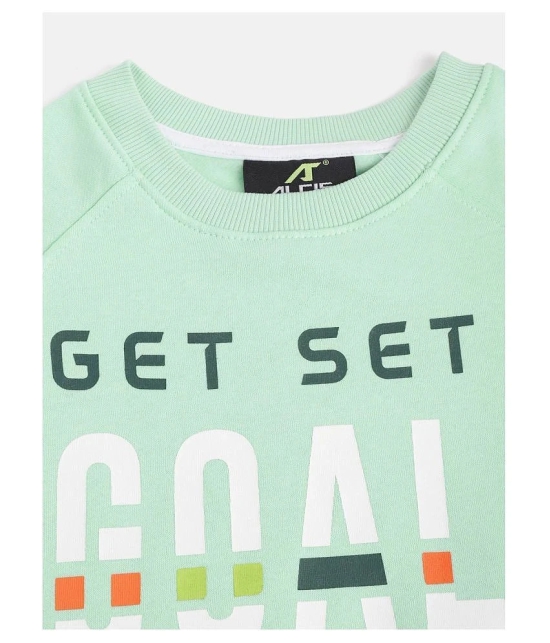 Alcis Girls Mint Green  White Slogan Print Sporty Sweatshirt - None