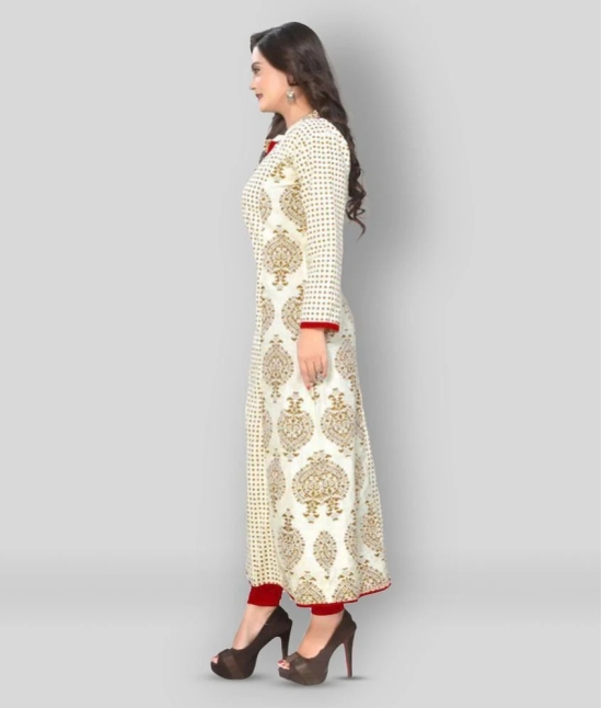 Vbuyz - White Cotton Womens Front Slit Kurti ( Pack of 1 ) - XL