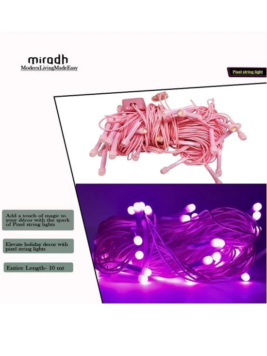 MIRADH Pink 10 Mtr String Light ( Pack of 1 ) - Pink