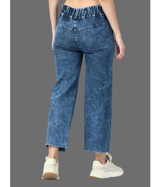 DKGF Fashion - Blue Denim Regular Fit Womens Jeans ( Pack of 1 ) - None