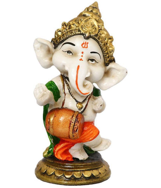 eCraftIndia Showpiece Resin Ganesha Idol 7 x 8 cms Pack of 1