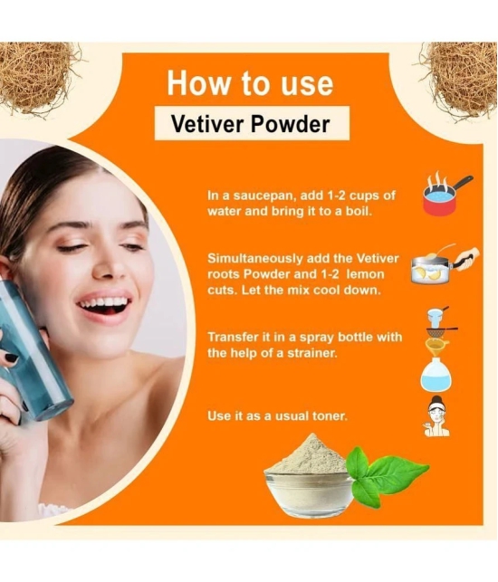 Brijbooti Vetiver Root Powder 200 gm | Khus Powder | For Reduce Body Heat, Skin & Hair Care | Edible