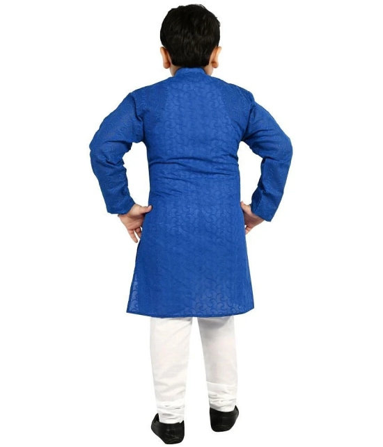 Arshia Fashions Blue Cotton Blend Boys Kurta Sets ( Pack of 1 ) - None