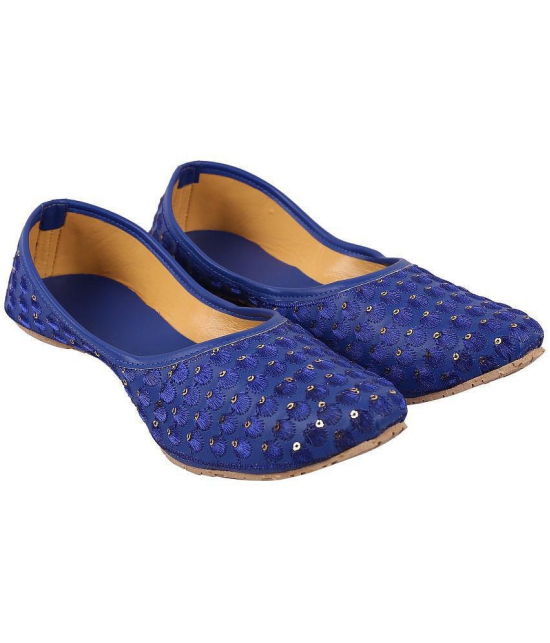 Anjaneya Creations Blue Ethnic Footwear - None