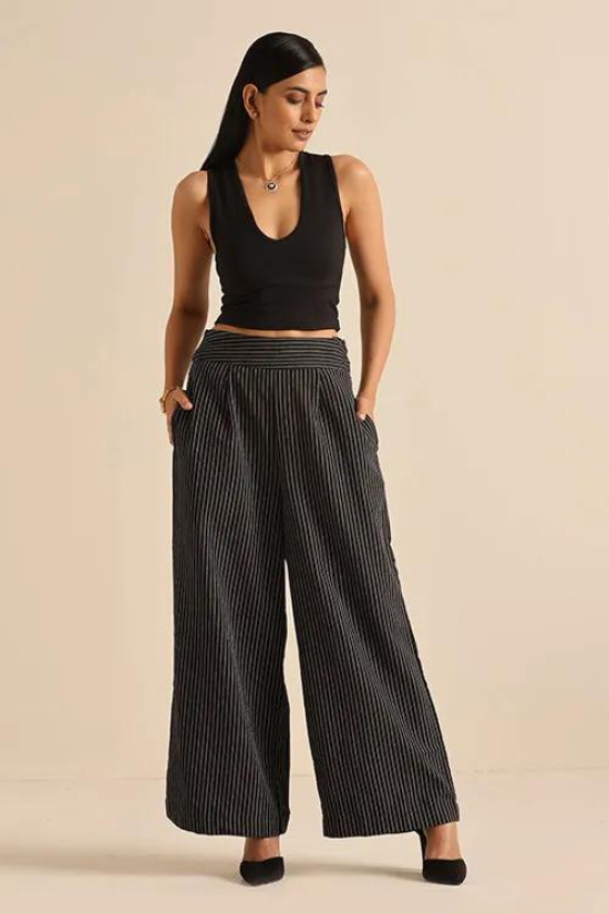 Okhai Sleek Pure Cotton Handwoven Pants-XXS