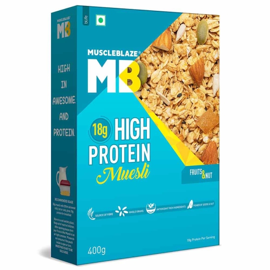 MuscleBlaze High Protein Muesli,  0.4 kg  Fruits & Nut